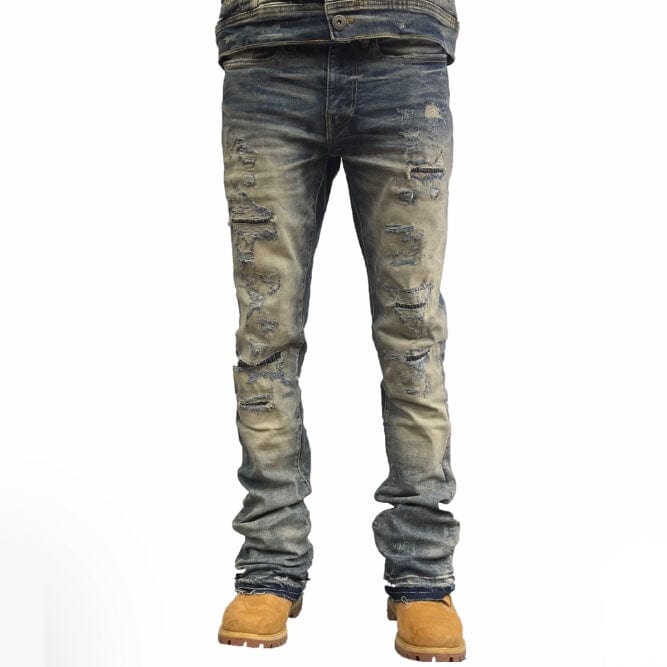 Jordan Craig Theo Slight Flare Stack Denim (Lager) JF300R