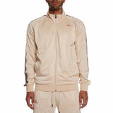 Kappa Logo Tape Artem 2 Track Jacket (Beige/Bordeaux-Green/Coral) 311B7TW