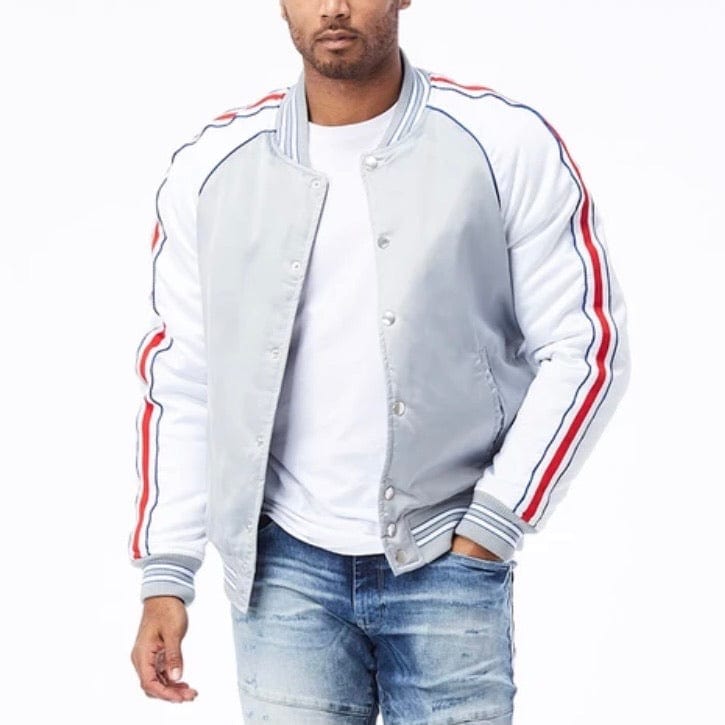 Jordan Craig Cooperstown Bomber Jacket (American Grey) 91390