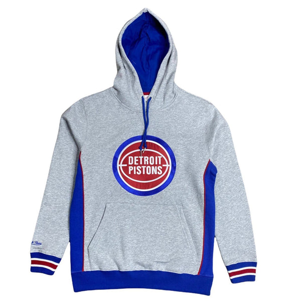 Mitchell & Ness Nba Detroit Pistons Premium Fleece Hoodie (Grey/Royal)