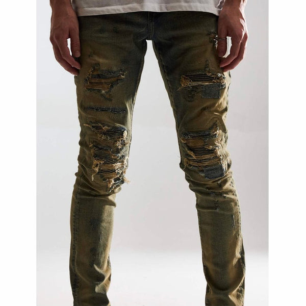 Embellish Trevino Rip & Repair Denim Jean (Sand Wash) EMBF221-118