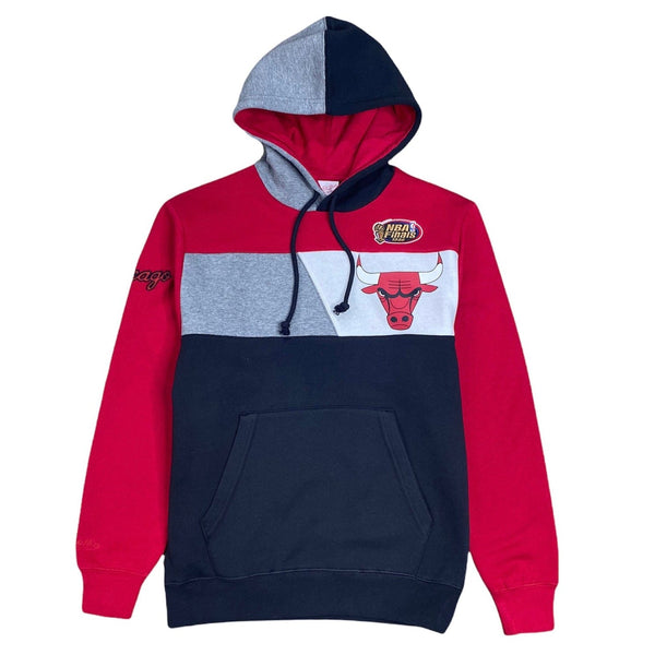 Mitchell & Ness Nba Chicago Bulls Color Blocked Fleece Hoodie (Black)