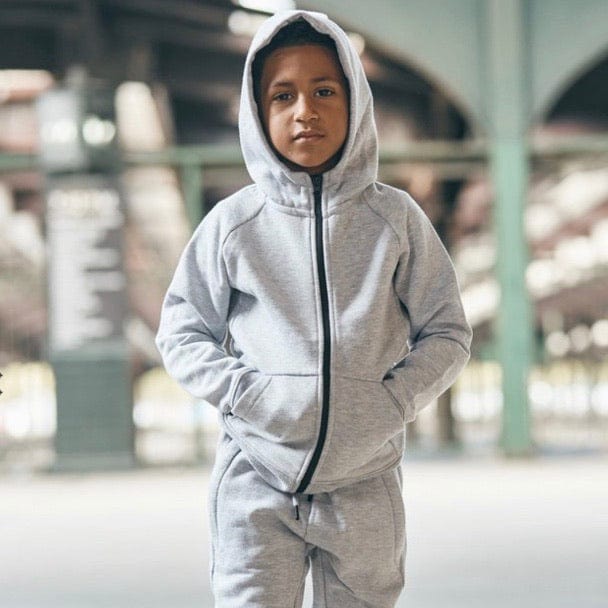 Kids Jordan Craig Uptown Zip up Hoodie (Heather Grey) 8521HK