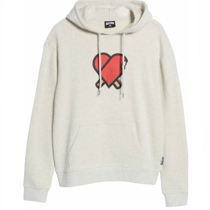 Ice Cream Heart Hoodie (Light Heather Grey) 411-9307